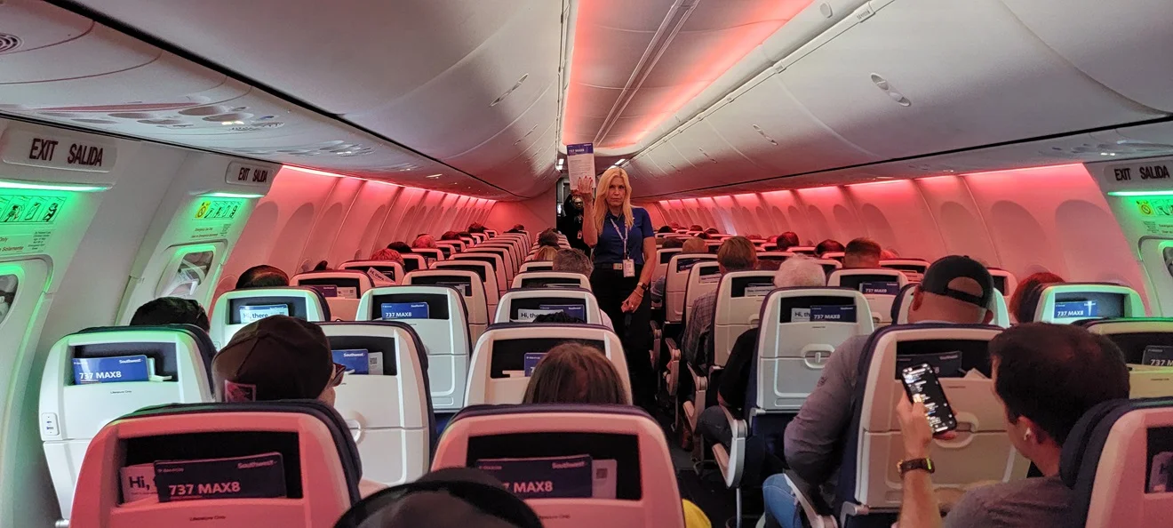 Southwest Airlines Boeing 737 MAX cabin