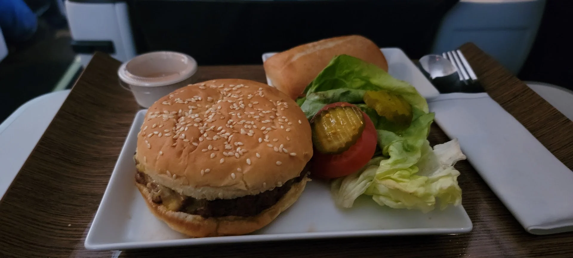 Alaska Airlines burger