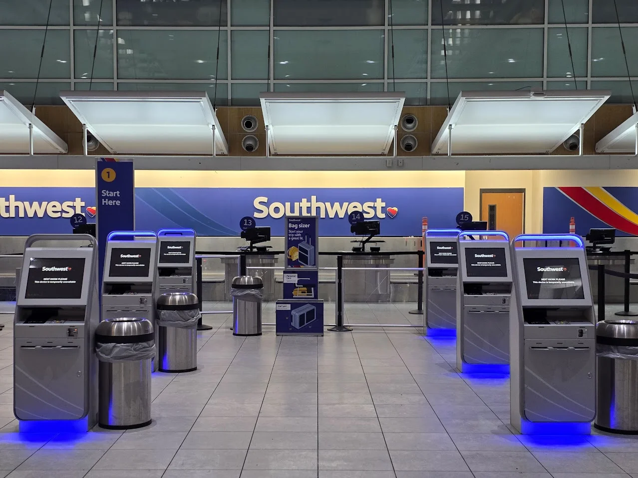 Southwest Airlines check-in at Baltimore